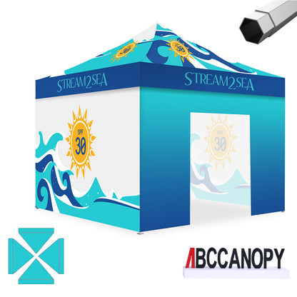 Custom Canopy Tent Pop Up Shelter (S1 Nova Base-Frame) - 8x8, 10x10, 10x15, 10x20