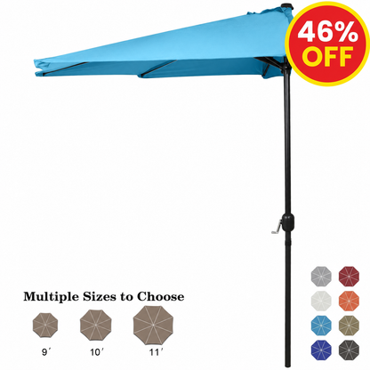 [SALE] Outdoor 11FT Patio Umbrella Half Round Outdoor Umbrella