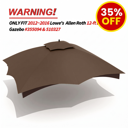 [SALE] 10x12 Gazebo Replacement Top (GF-12S004B-1/GF-12S004BTO)