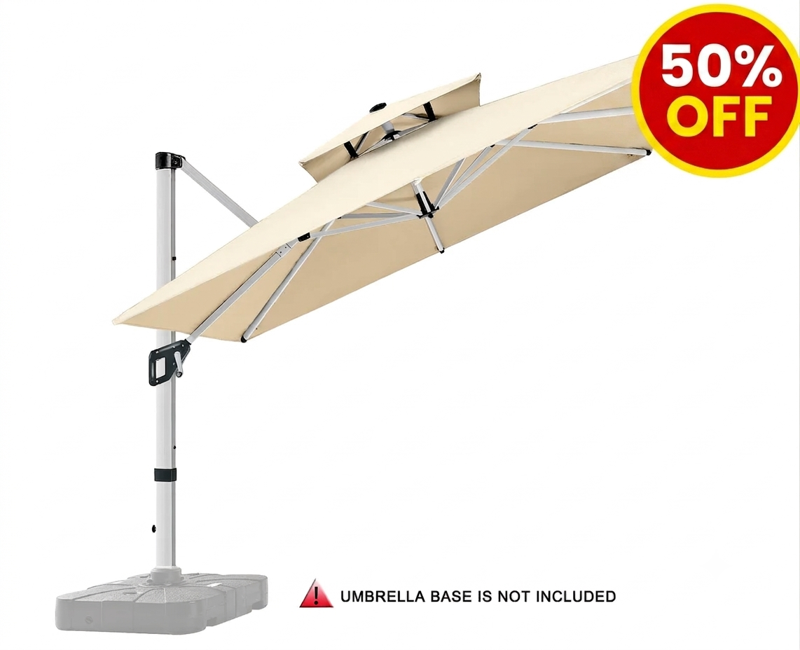[SALE] Cantilever Patio Umbrella with 360¡ã Rotation