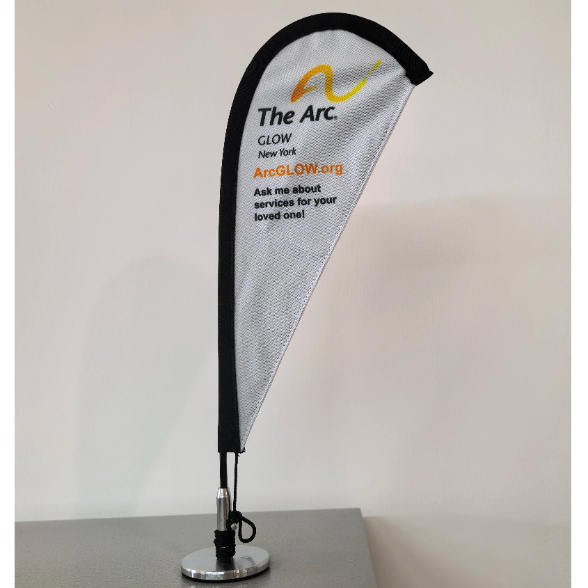 Custom Teardrop Table Flag 20x38cm