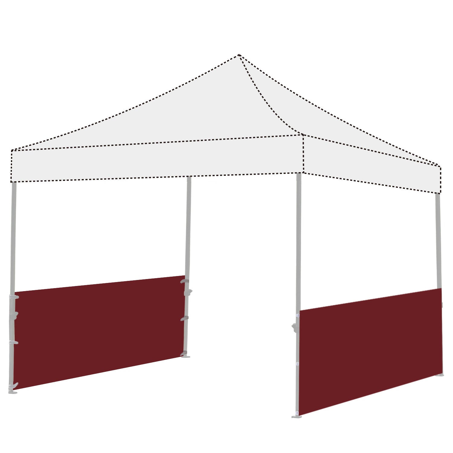 Two Half Walls For Pop Up Party Tent Canopy Brown