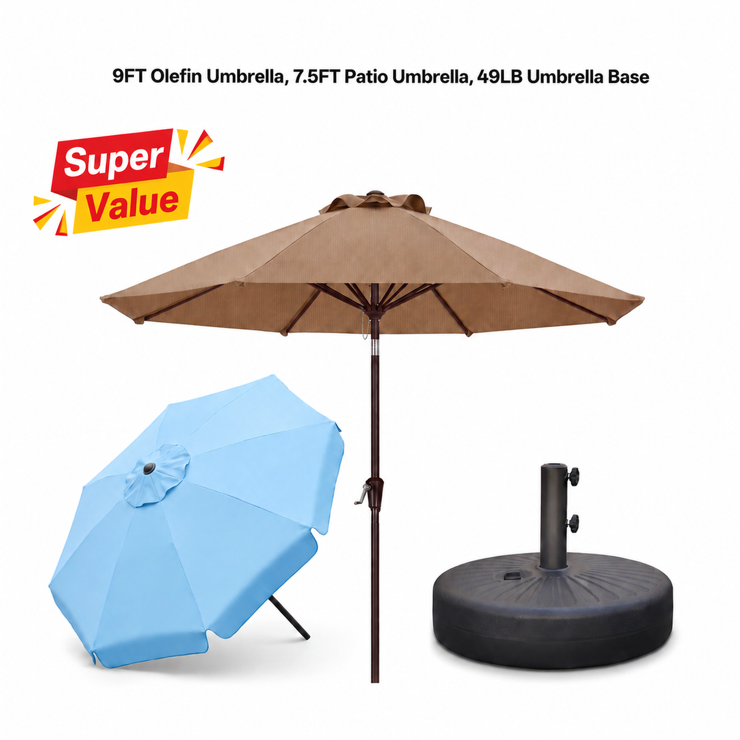 Super-Value Patio Umbrella Set