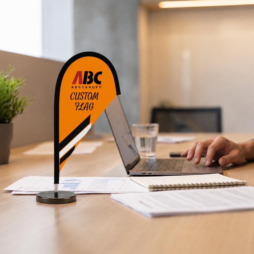 Custom Teardrop Table Flag 20x38cm