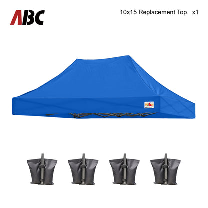 Top cover for 10x15 pop-up canopy